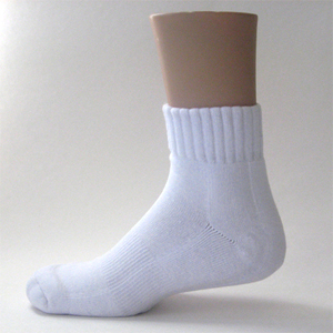 White quarter sports socks RS420-WHT 